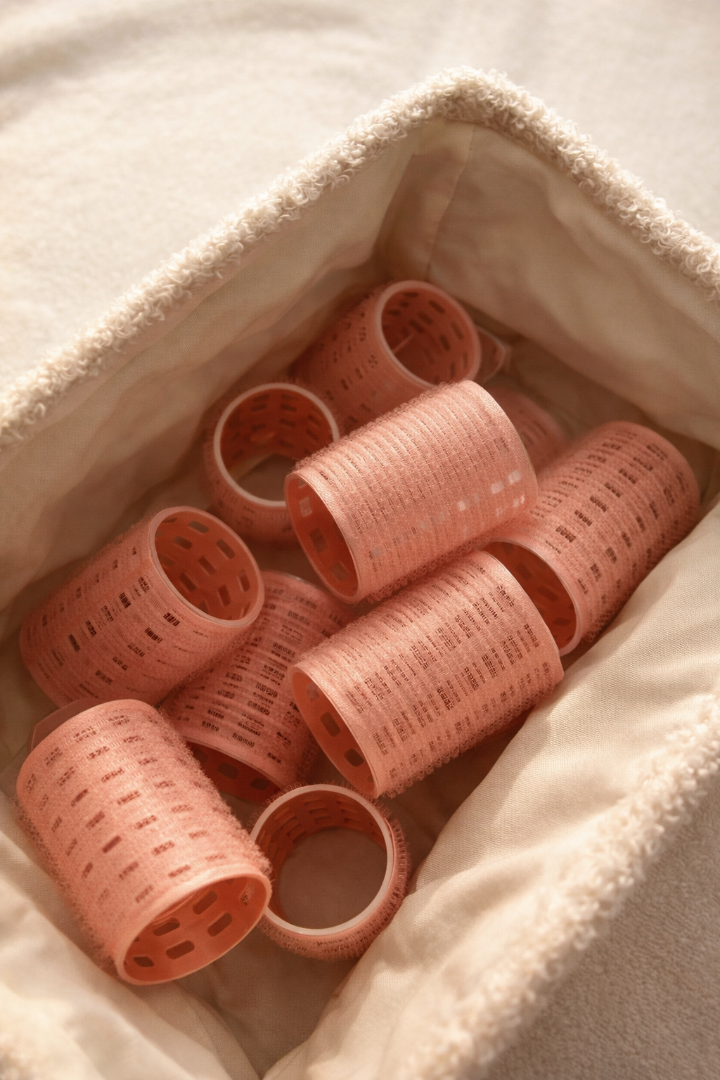 6pcs Rose Red Thermal Hair Roller