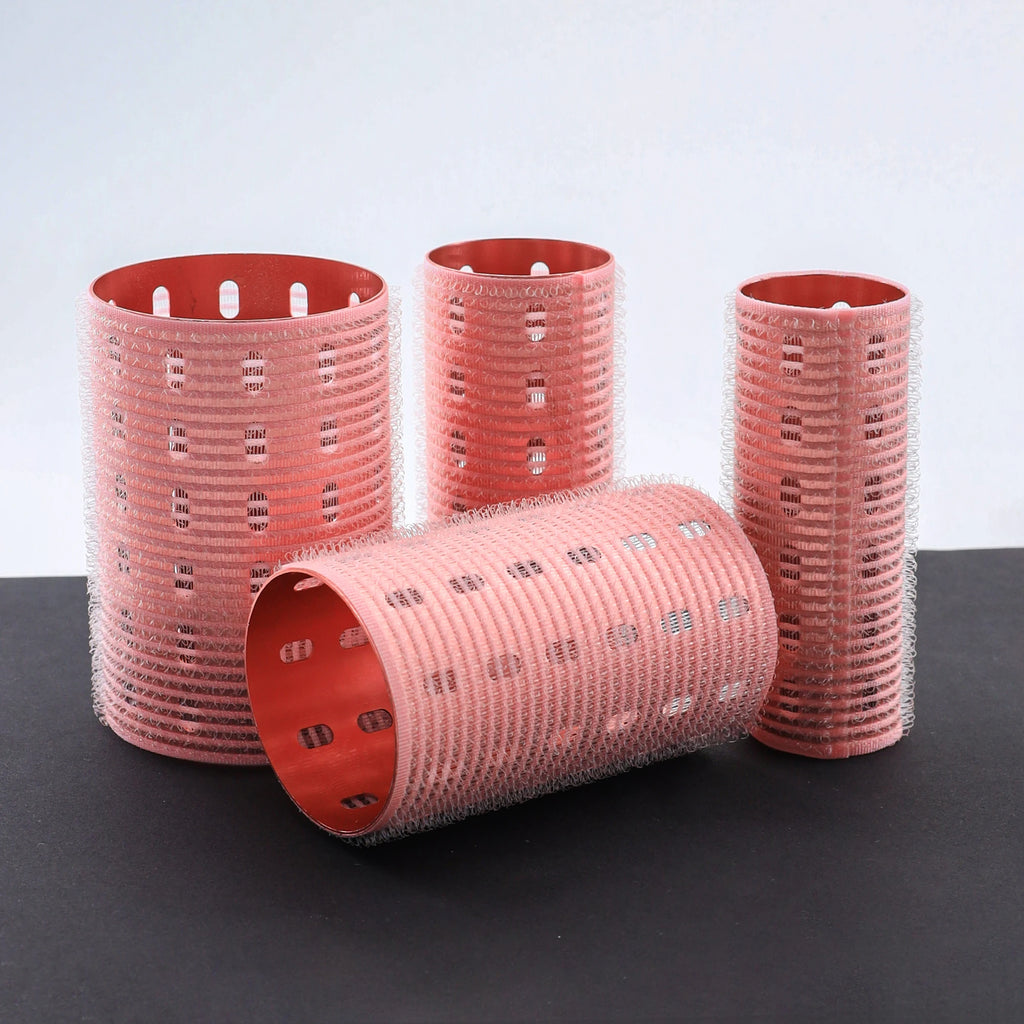 6pcs Rose Red Thermal Hair Roller