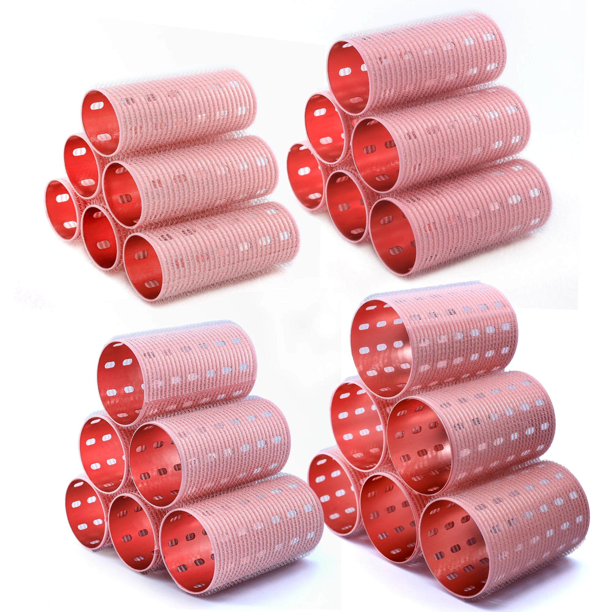 6pcs Rose Red Thermal Hair Roller