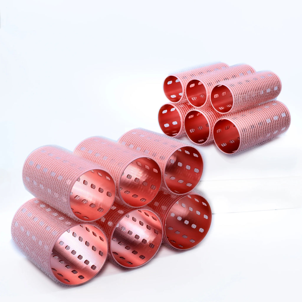 6pcs Rose Red Thermal Hair Roller